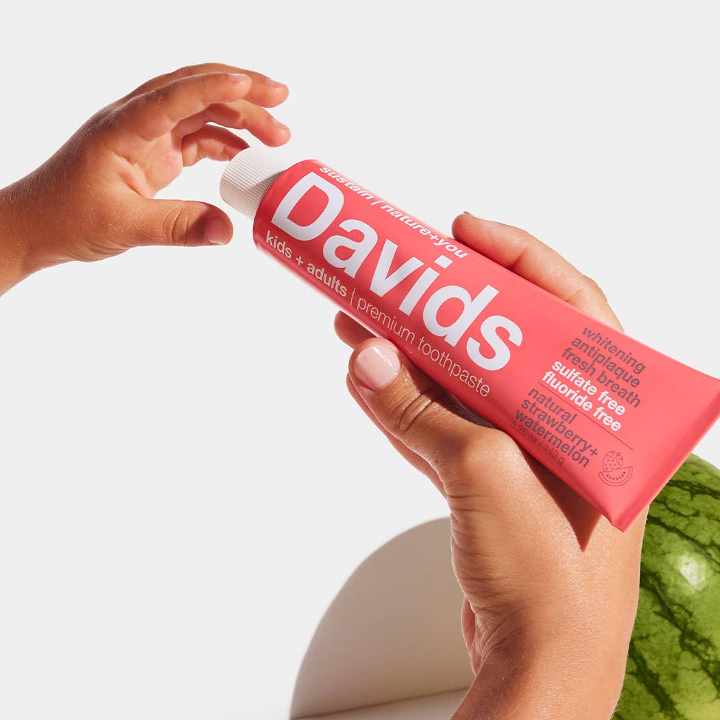 Davids Kids + Adults Premium Toothpaste - Strawberry Watermelon