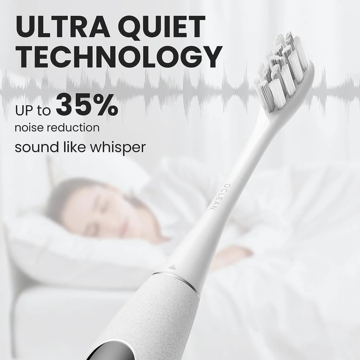 Oclean X Pro Elite White Electric Toothbrush Ultra Quiet Technology