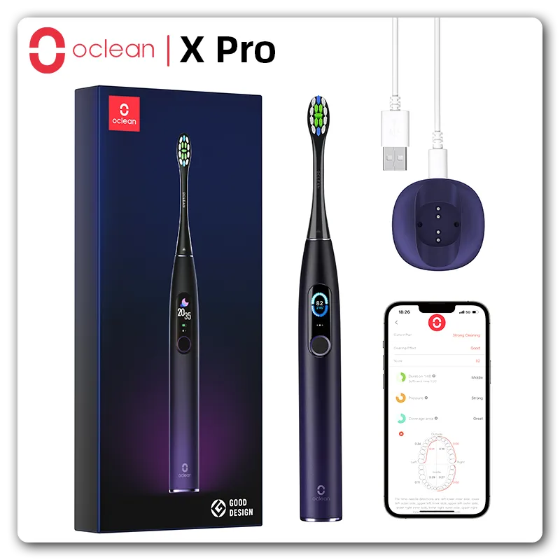 Oclean X Pro Electric Toothbrush Purple Package