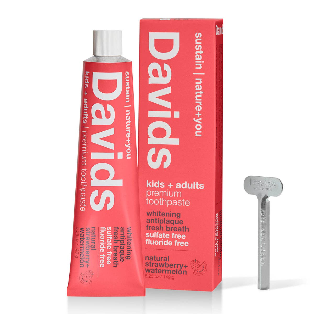 Davids Kids + Adults Premium Toothpaste - Strawberry Watermelon