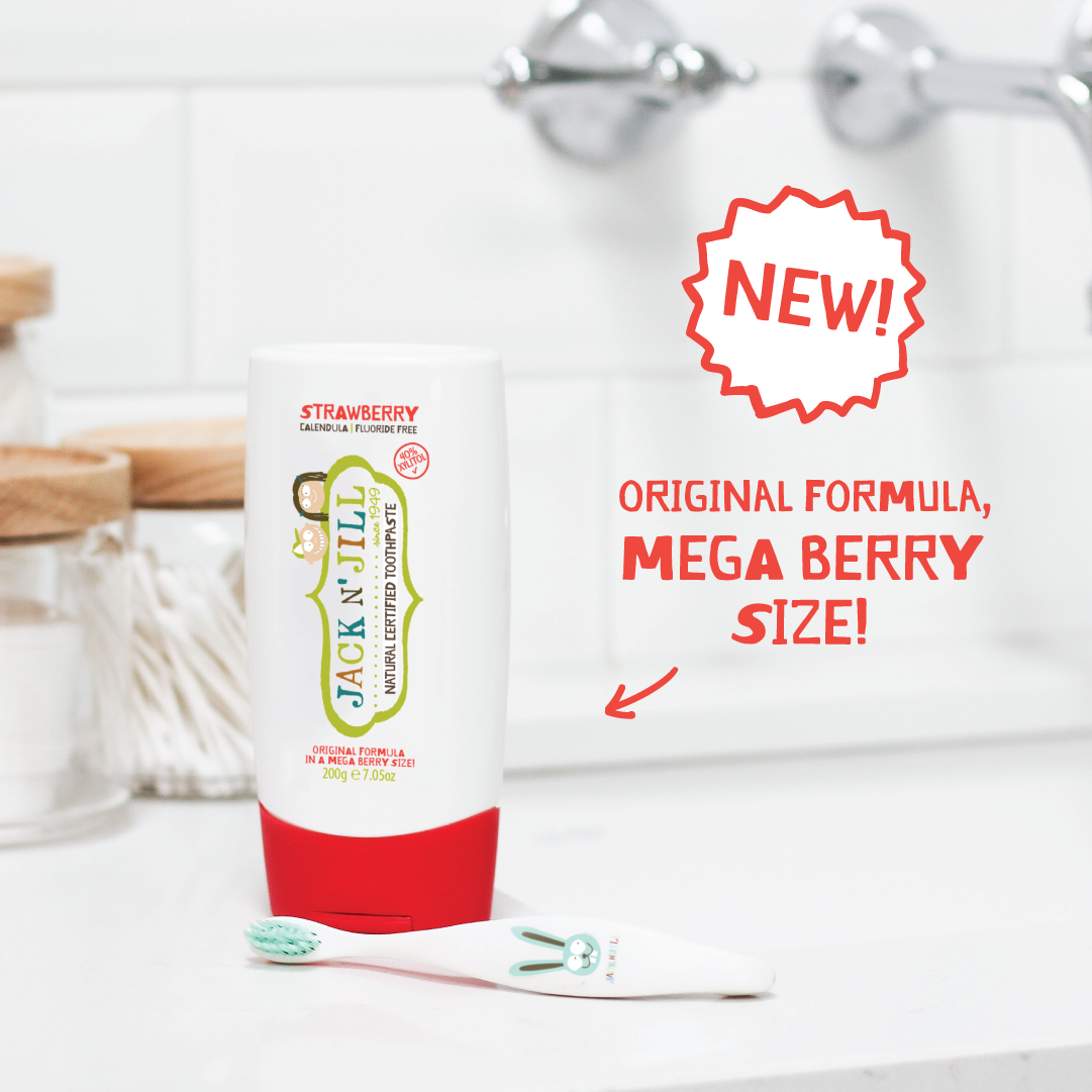 Jack N' Jill Mega Berry Natural Certified Toothpaste Strawberry 200g